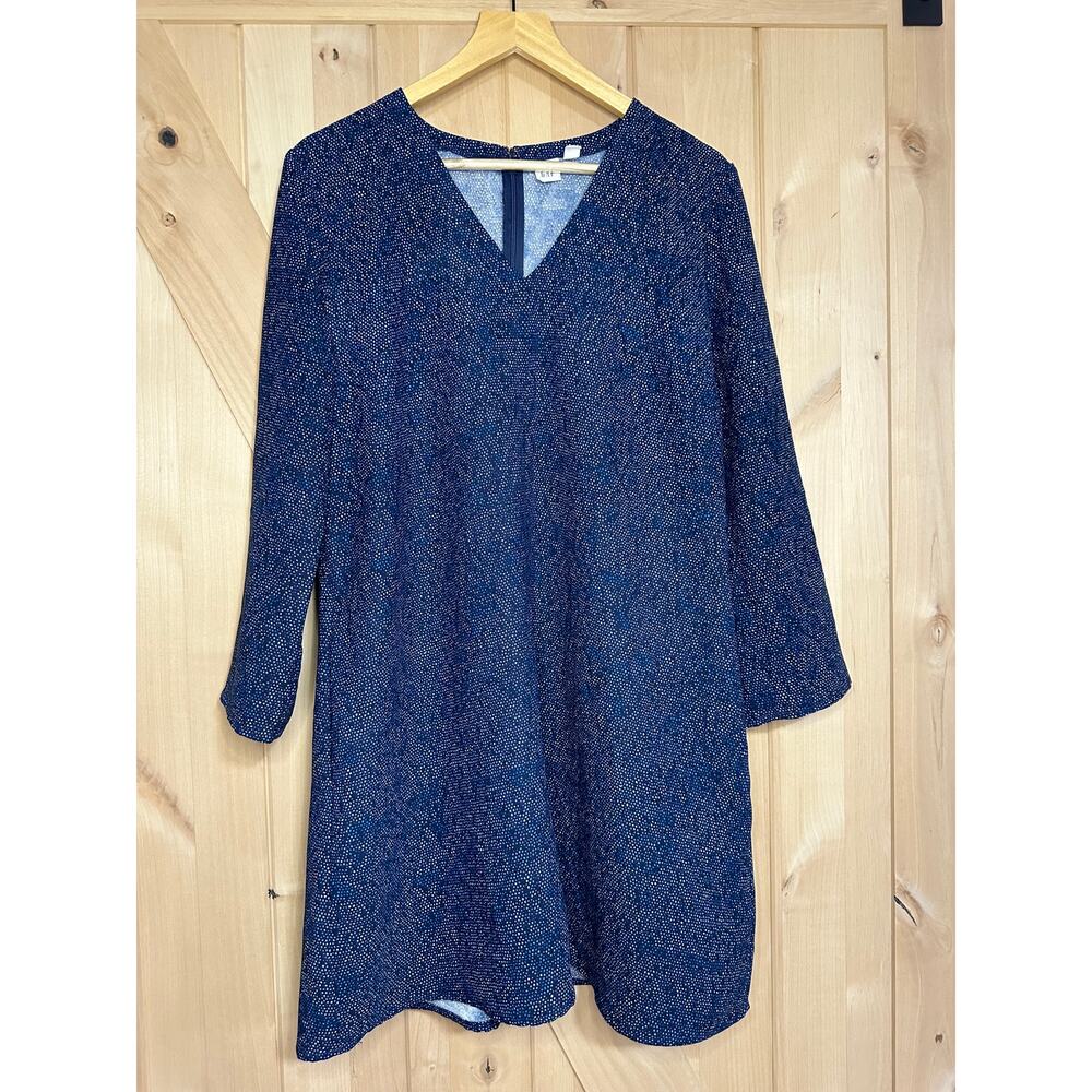 Gap | Blue Print V Neck Swing Tunic Dress | Size Medium